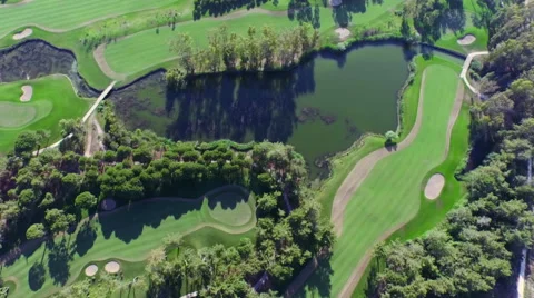 Fly Over Golf Course 库存影片 53191146