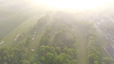 Fly over golf course Stock Footage 100329679