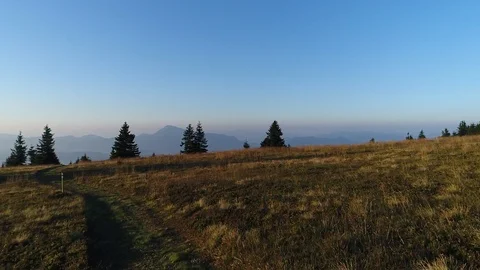 Fly over the hill 01_2018 Stock Footage 94159589