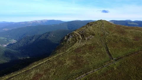 Fly Over Hill Top (drone) Stock Footage 162905312