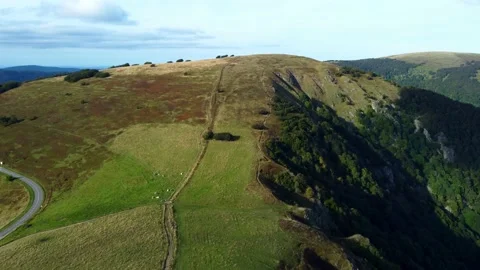 Fly Over Hill Top (drone) Stock Footage 162905809