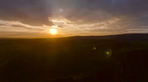 Fly over a hillside, over rows of vineyards Stock Footage 67895707