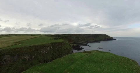 Fly over Irish Coast Stock Footage 81261507