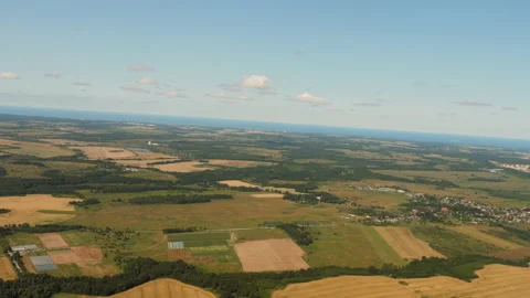 Fly over the Kaliningrad region Stock Footage 158178189