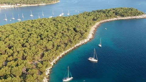 Fly over lagoon Stock Footage 146235984