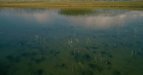 Fly over lake - Durmitor Video stock 99612815