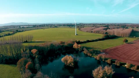 Fly over lake Stock Footage 222342501