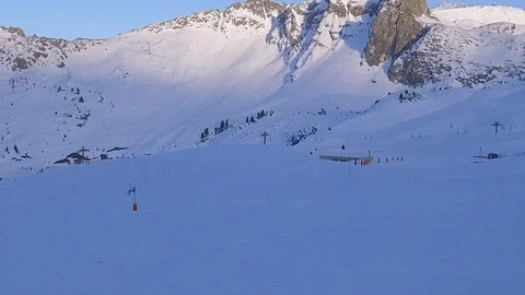 Fly over Leitchoums depth of field post processing Stock Footage 128983475