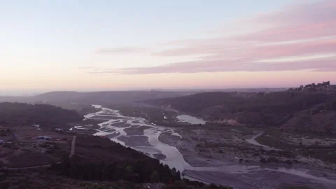 Fly over Maipo river Stock Footage 273743543