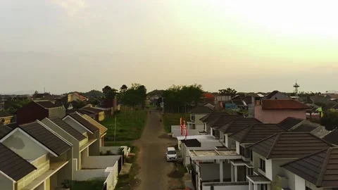 Fly over the mansions Stock Footage 237198686