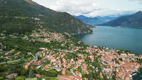 Fly over Menaggio, Lake Como Stock Footage 249677869