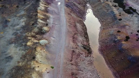 Fly over Mount Perry open pit copper mine 7 Stock Footage 233452770