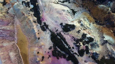 Fly over Mount Perry open pit copper mine Wales 5 Stock Footage 233457113