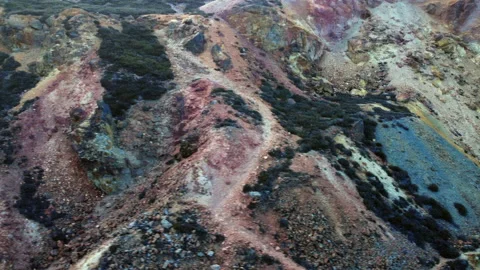 Fly over Mount Perry open pit copper mine 11 Stock Footage 233487710