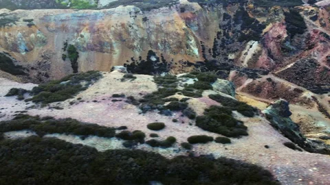 Fly over Mount Perry open pit copper mine 10 Stock Footage 233565298