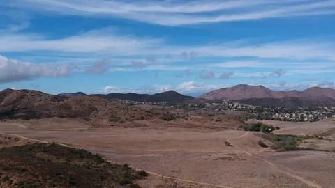 Fly Over Mountain Range And Valley Aerial Video stock 82469179