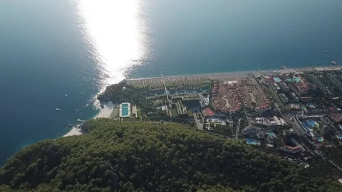 Fly over the mountains 12 Video stock 127250289