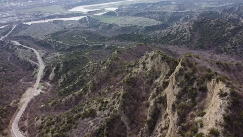 Fly over the mountains Stock Footage 168616771