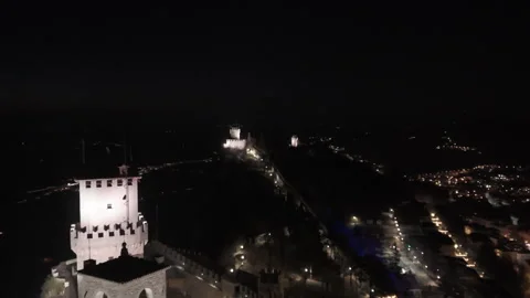 Fly over night time lights Stock Footage 324024445