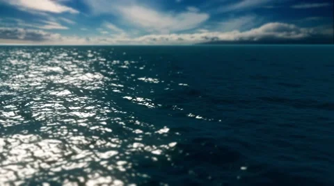 Fly Over Ocean Stock Footage