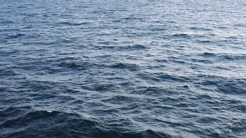 Fly over ocean water surface. Stock Footage