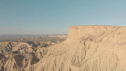 Fly over Pan at Desert Hills in BardenasReales Video stock 103320701