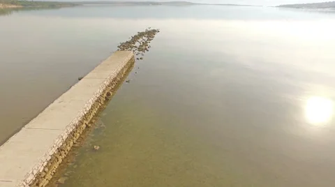 Fly over pier from the sea Stock Footage 52704564