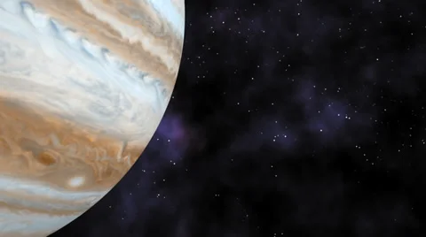 Fly over planet Jupiter Stock Footage