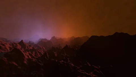 Fly over the Planet Mars Stock Footage 126958089