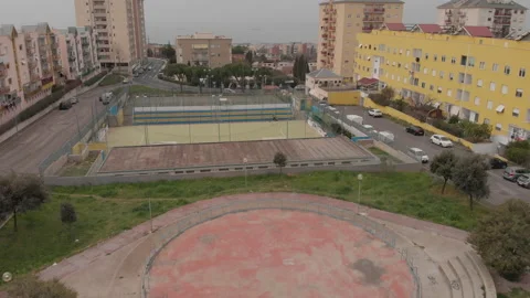 Fly over a popular district Video stock 176747027
