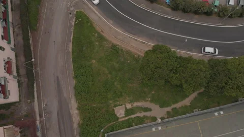 Fly over a popular district Video stock 176766925