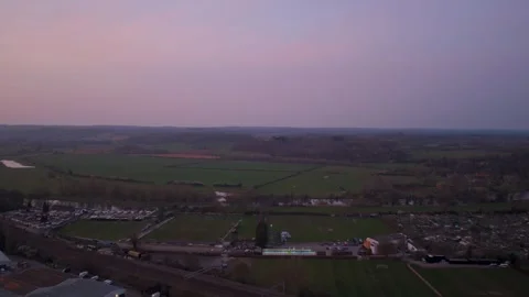 Fly over Reading West aerial shot Stock-Footage 334608213