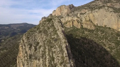 Fly over the ridge Stock Footage 74924656