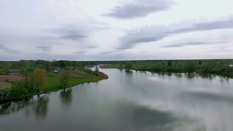 Fly over river 스톡 동영상 88447969