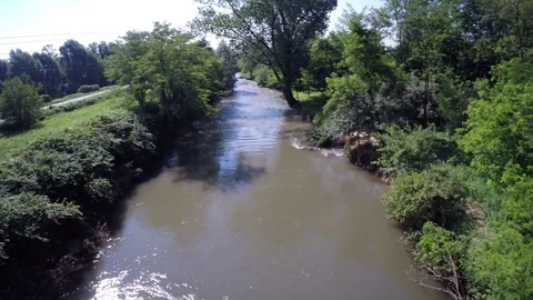 Fly over a river, Italy Stock-Footage 71463860