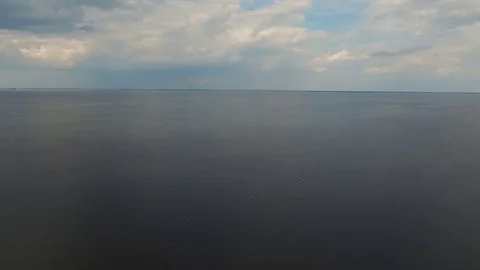 Fly Over River Surface. Stock Footage 76781409