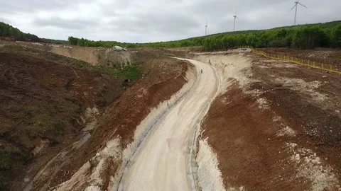 Fly over the road Stock Footage 170928829