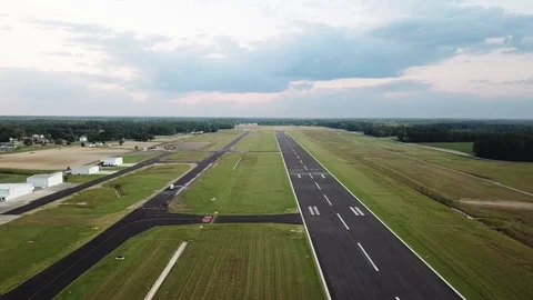 Fly Over of Rocky Mount Wilson Regional Airport (RWI) Video stock 116790751