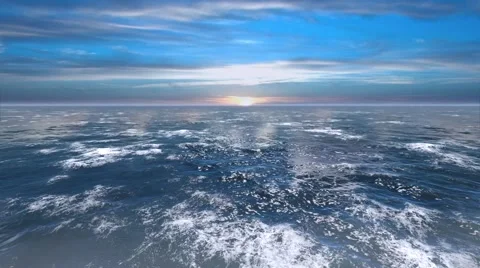 Fly Over Sea Stock Footage 48447239