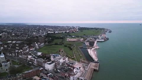 Fly over sea front slow Video stock 234926856