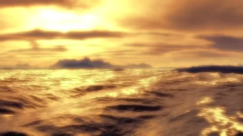 Fly over the sea with with islands Stock Footage 35755552