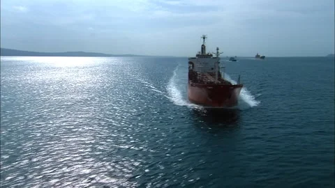 Fly over ships in the Dardanelles Stock Footage 259772282