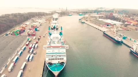 Fly over ships Stock Footage 145755369