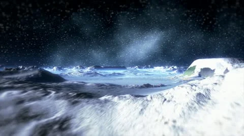 Fly over the snow landscape Stock Footage 11401534