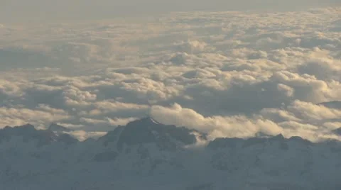 Fly Over Snow Mountains 1 Stock Footage 11338485