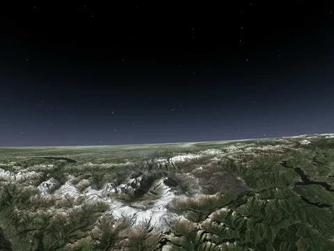 Fly Over Snowy Mountain Range Stock Footage 72826844