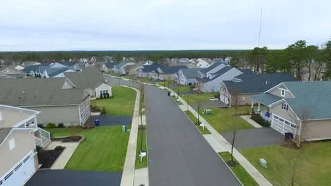 Fly over Suburbia Stock Footage 105272880