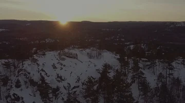 Fly over Sugarloaf at Sunset Stock Footage 85573101
