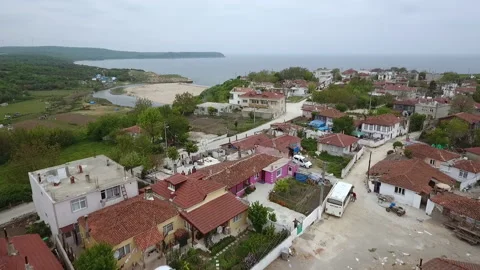 Fly over the town Stock Footage 171601948