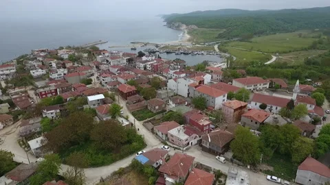 Fly over the town Stock Footage 171602281